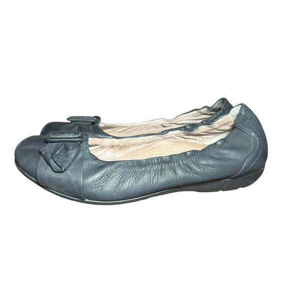 Abeo Leather Ballet Flats Black Size 8M  Bow Accent Tabatha - Picture 6 of 10